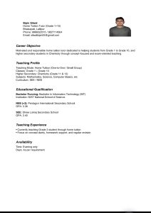 Bipin Silwal — home tutor